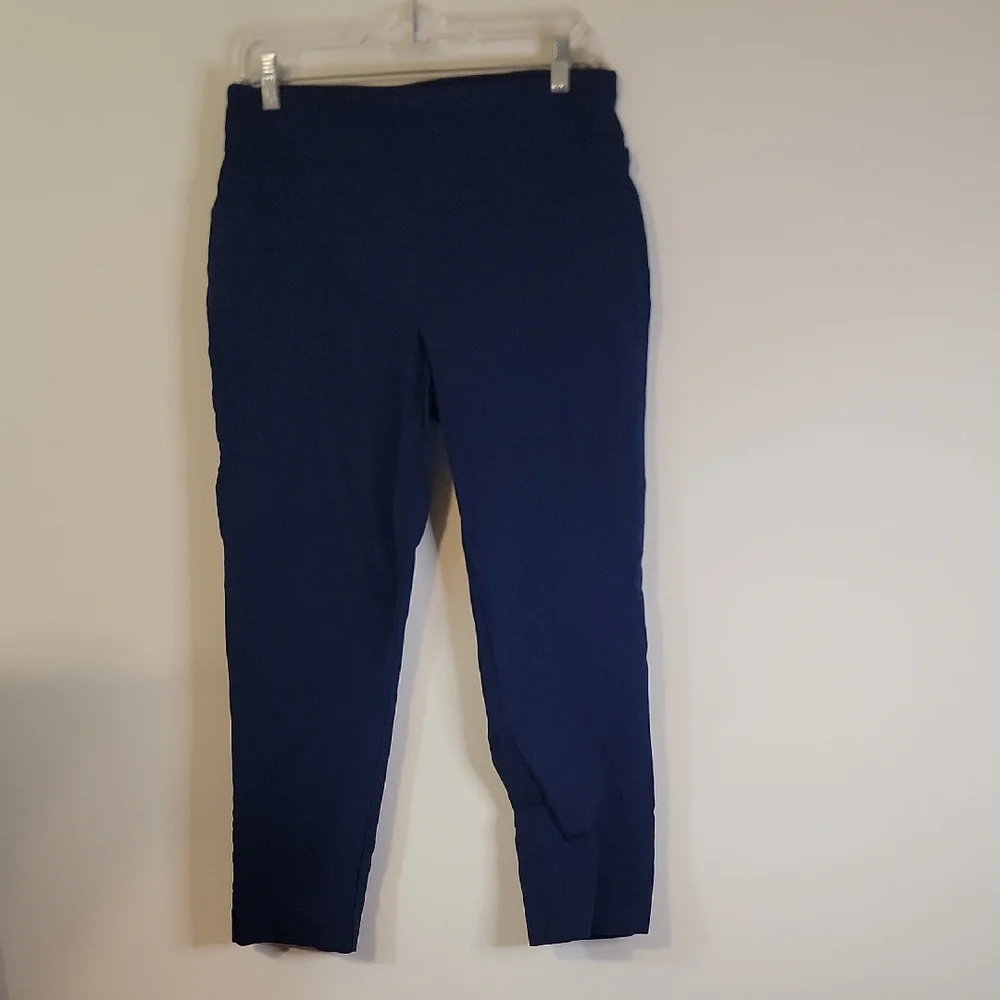 Ruby Rd. Navy Straight-Leg Pants - Picture 1 of 6